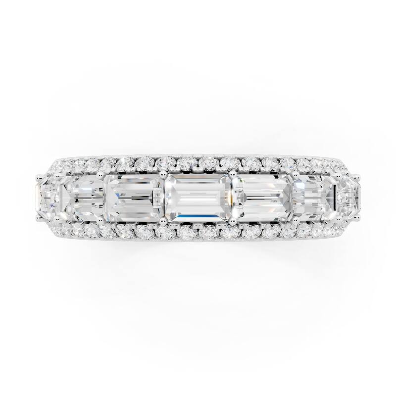 Auriya 14k Gold 2 1/10ctw Lab Grown Diamond East-West Anniversary Ring (E-F VS)