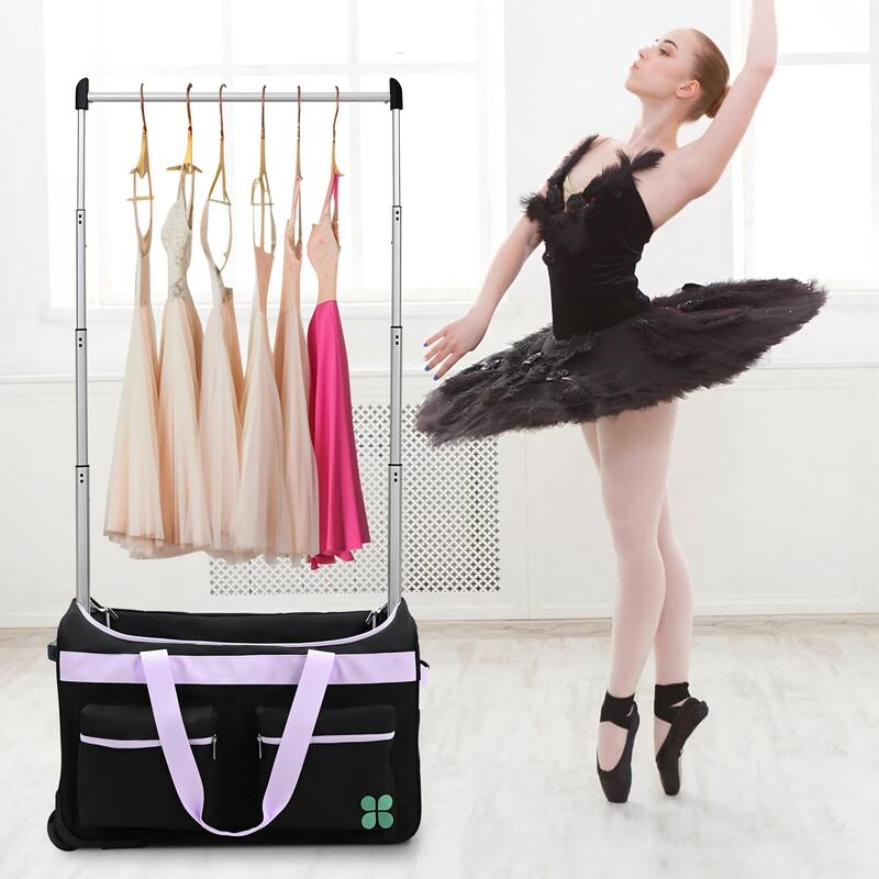 DoCred Suitcase Sets with Garment Rack and Wheel, Dance Bag