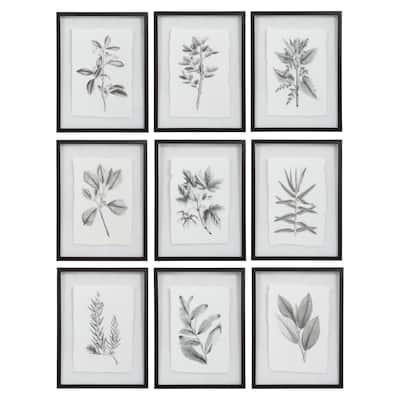 Uttermost Farmhouse Florals Framed Prints (Set of 9)