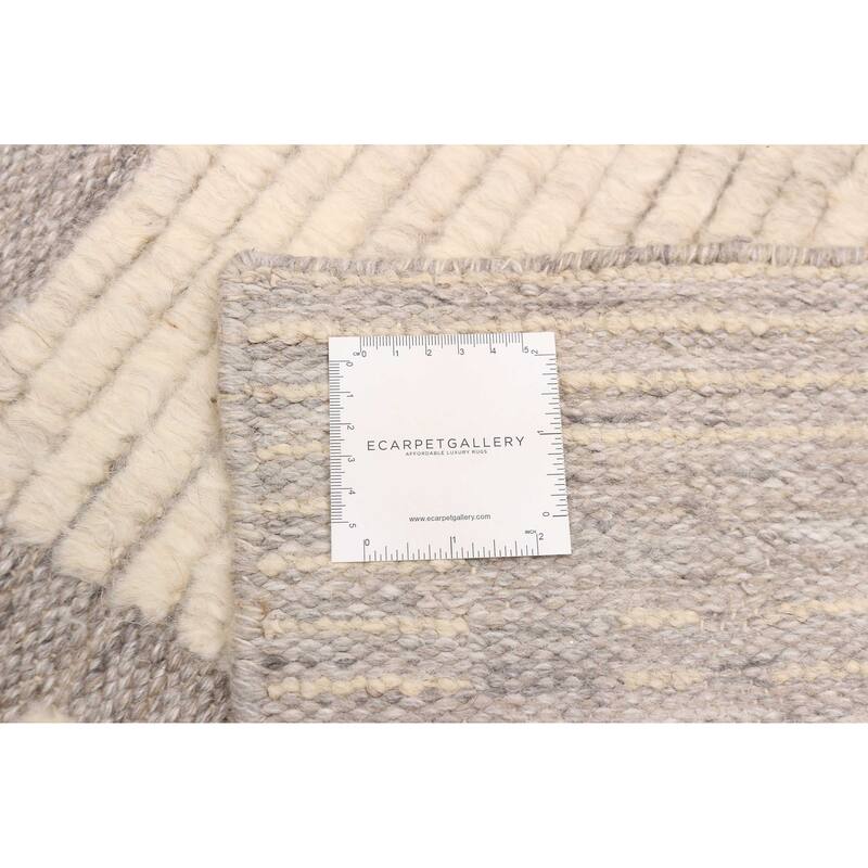 ECARPETGALLERY Hand-knotted Tangier Ivory Wool Rug - 8'0 x 10'3