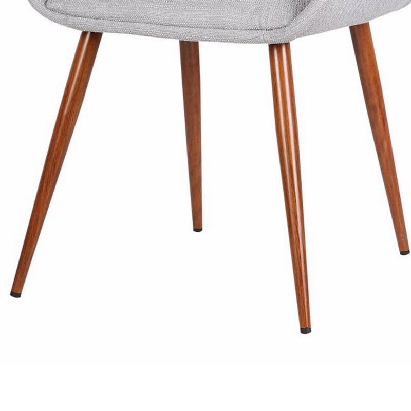 Fabric Mid Century Dining Chair with Split Padded Back - 31 H x 20 W x 25 L Inches