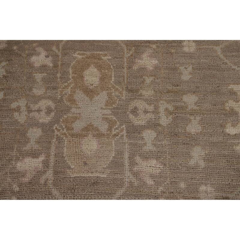 Vegetable Dye Oushak Area Rug Turkish Hand-Knotted Wool Carpet - 8'1"x 10'0"