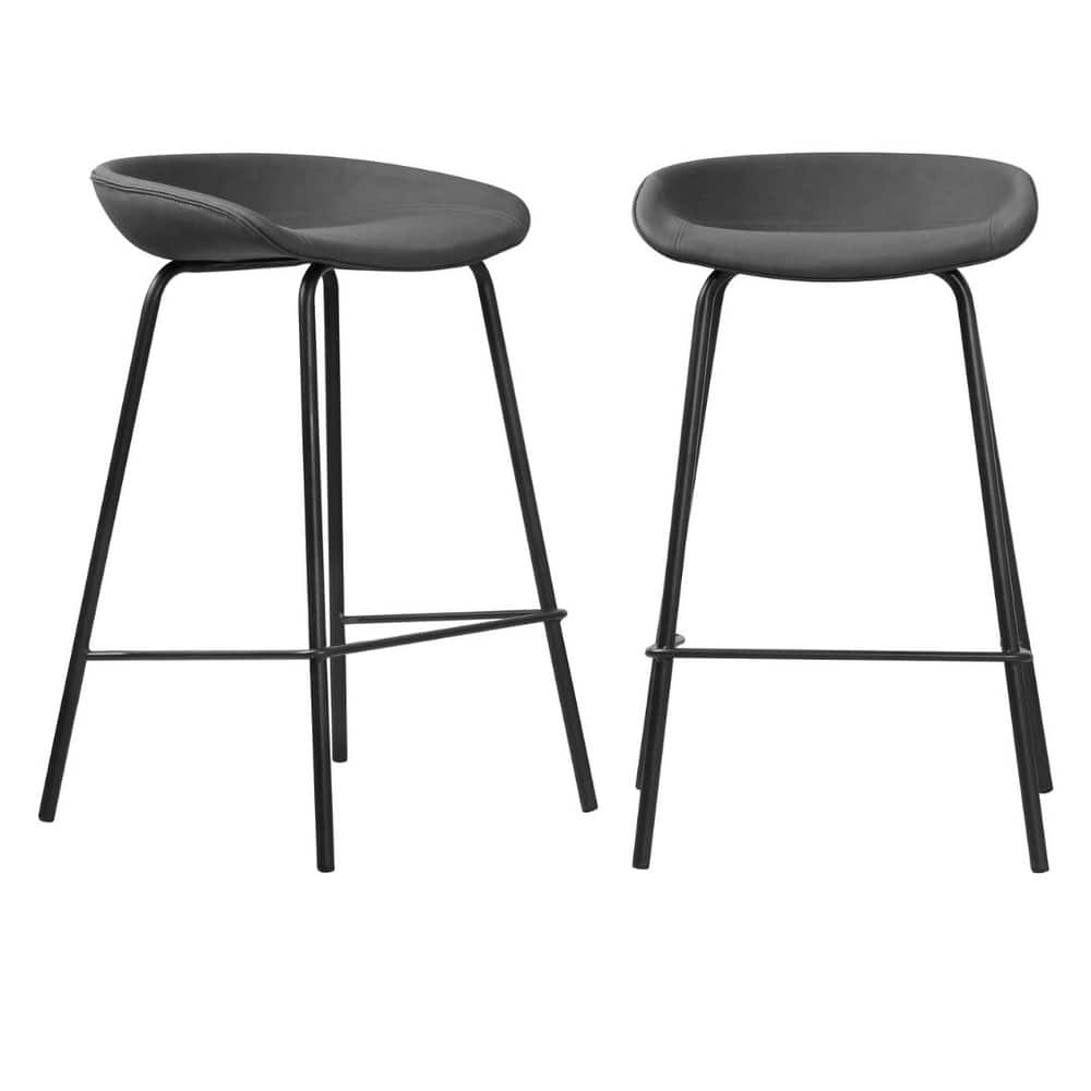 (Set of 2) Mitch Bucket Seat Counter Stool (26-inch)