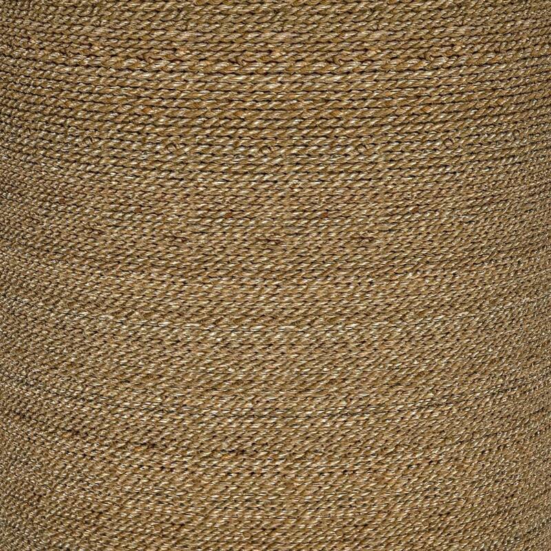 Halden Round Woven Seagrass Accent Side Table Light Brown