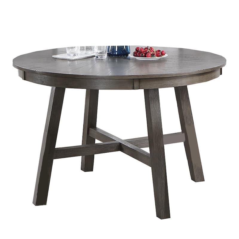 Round Dining Table with X-Cross Base