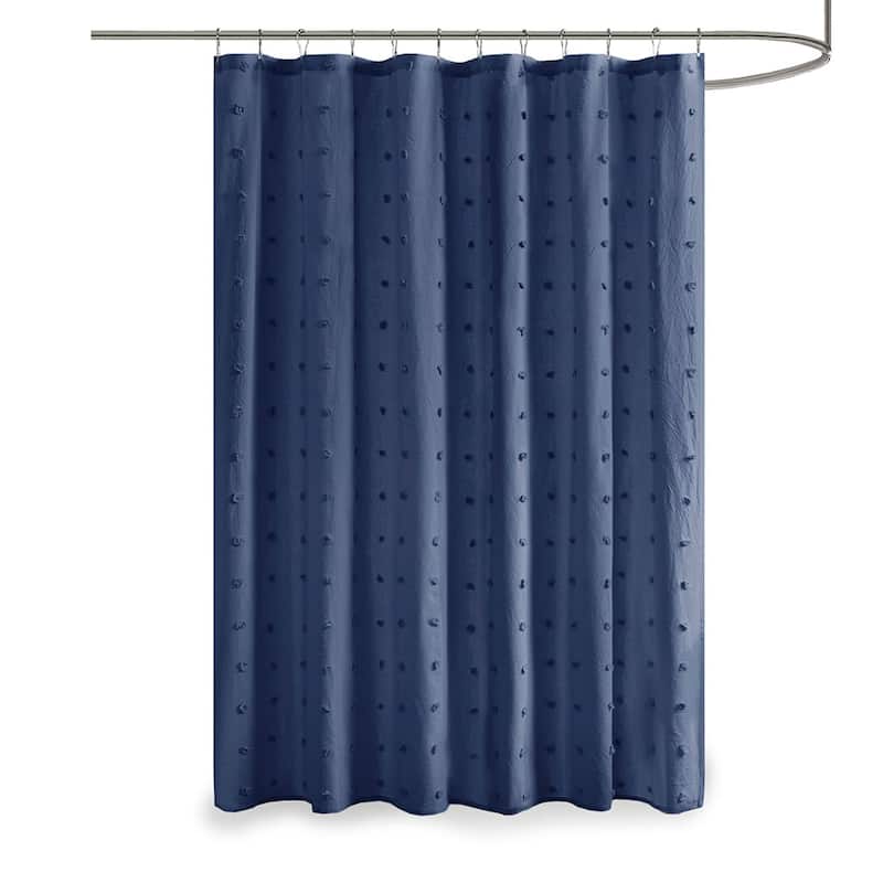 Brooklyn Cotton Jacquard Pom Pom Shower Curtain
