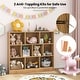 preview thumbnail 10 of 18, Costway 10-Cube Bookcase for Kids 41"Wooden Toy Storage Organizer for - See Details