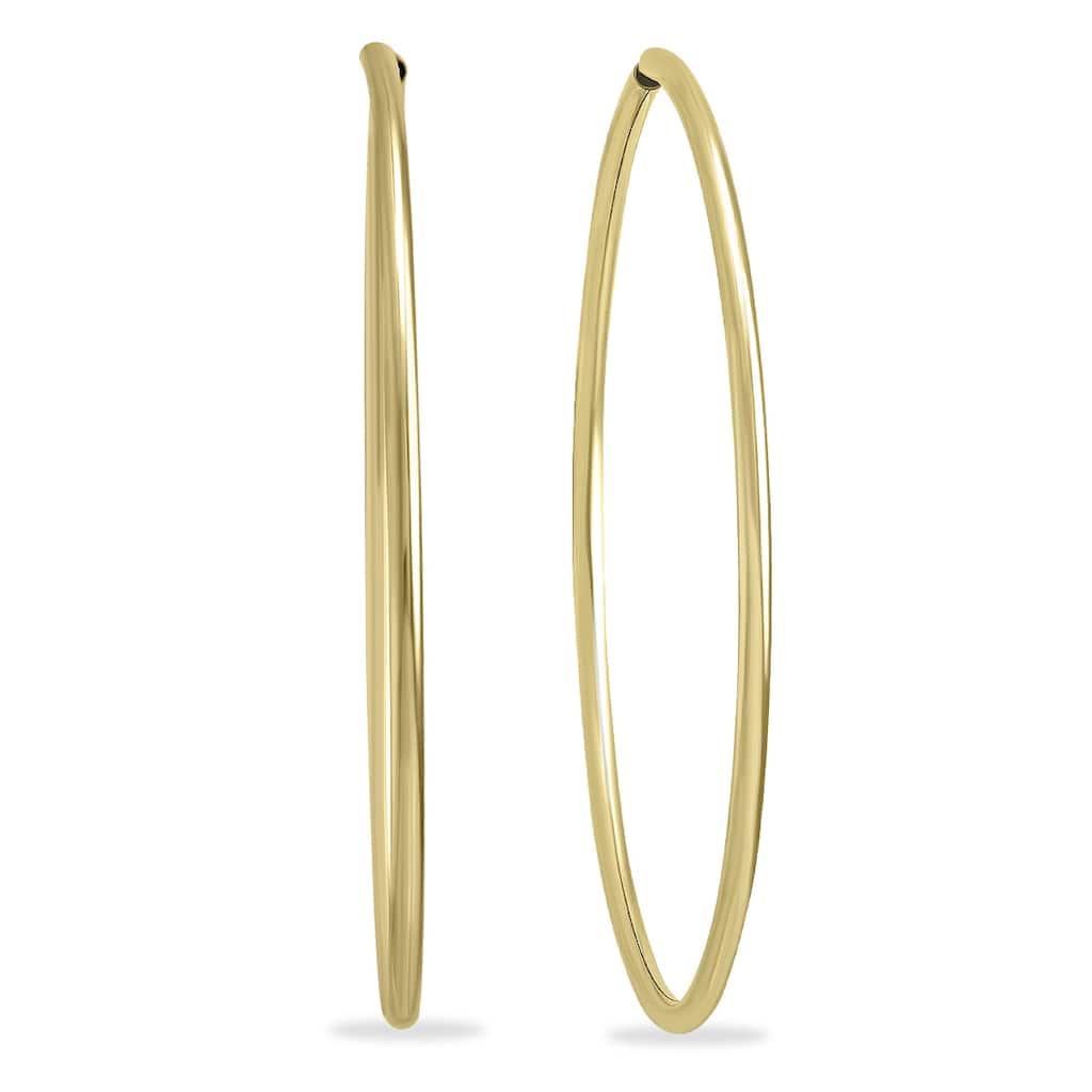 Marquee Jewels 1 1/2 Inch Endless 14K Yellow Gold Filled Hoop Earrings