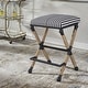 preview thumbnail 9 of 8, Uttermost 23711 Braddock 19" Wide Counter Stool - Navy Blue / Cream