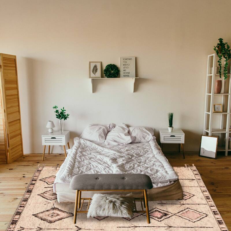 ECARPETGALLERY Hand-knotted Tangier Cream Wool Rug - 6'7 x 9'9