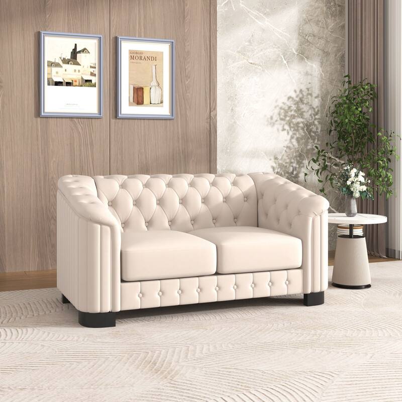 3 Pieces Modern elvet Upholstered Living Room Sofa Set Sectional