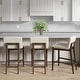 preview thumbnail 29 of 115, Gracie Modern Bar Stool, Boucle Upholstered Chair and Brushed Wooden Legs