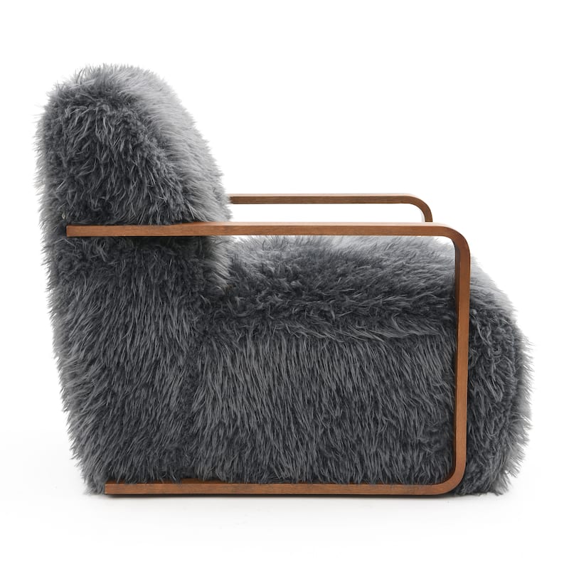 Furniture of America Neyra Modern 28-inch Faux Fur Accent Arm Chair