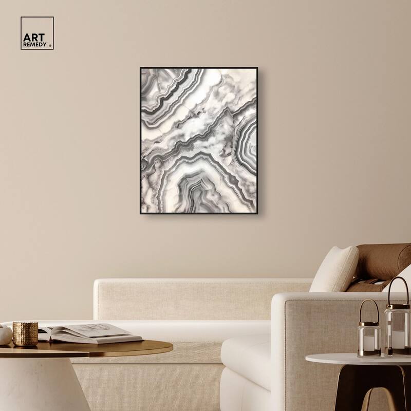 Silvered Sediment Canvas by Art Remedy