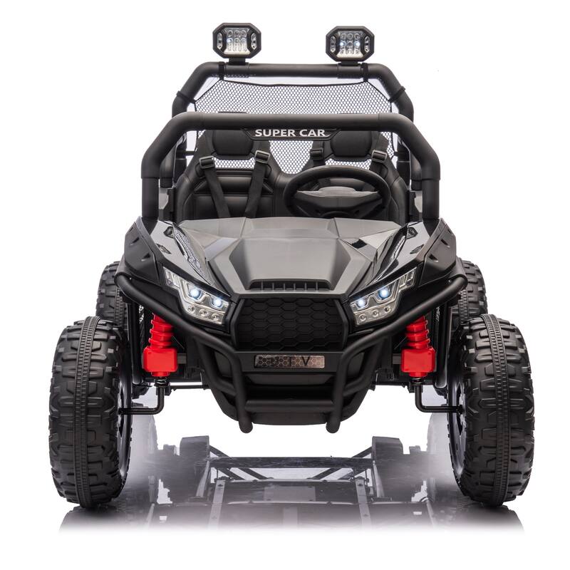 24V Kids UTV Ride-On Car with 400W Power, Four-Wheel Suspension, Bluetooth, and Remote Control.