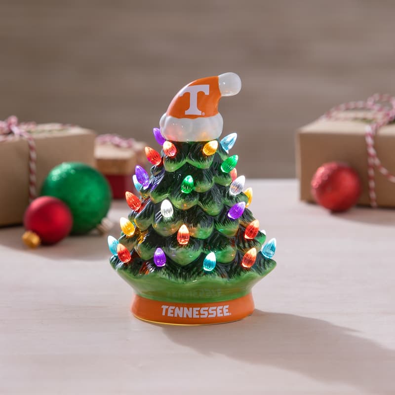 8" LED Ceramic Tabletop Christmas Tree, University of Tennessee