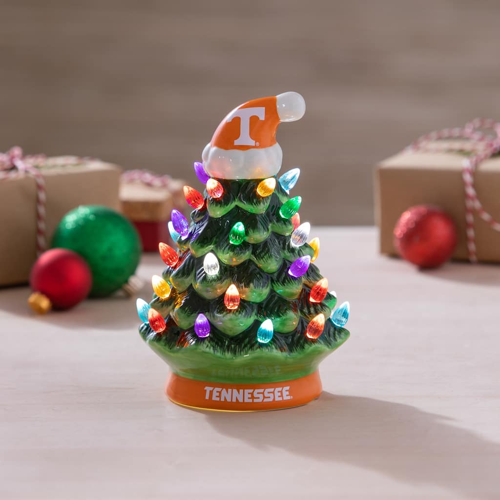 8" LED Ceramic Tabletop Christmas Tree, University of Tennessee