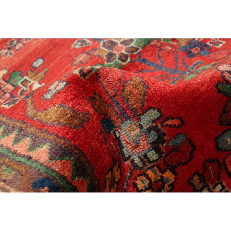 ECARPETGALLERY Hand-knotted Andelz Red Wool Rug - 3'8 x 16'10