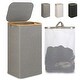 Laundry Basket with Lid, 110L Large Laundry Hamper,Collapsible Clothes ...
