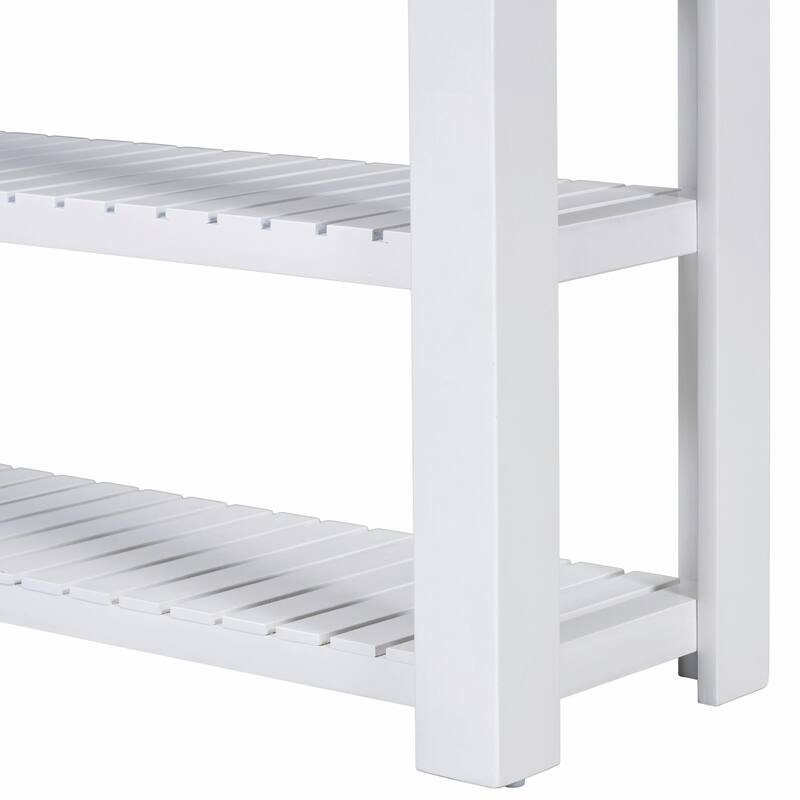 Stylish Entryway Console Table with 4 Drawers and 2 Shelves