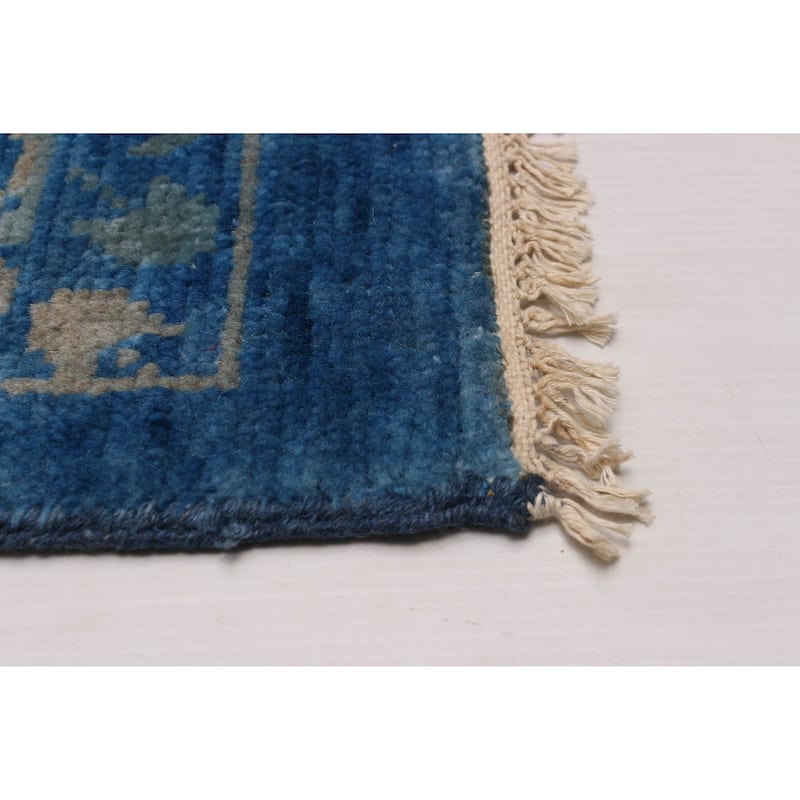 ECARPETGALLERY Hand-knotted Mamluk Blue Wool Rug - 12' x 14' 10"