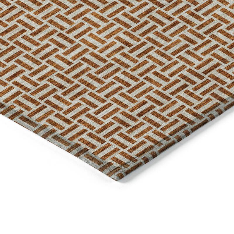 HomeRoots Geometric Transitional Rectangle Outdoor Rug