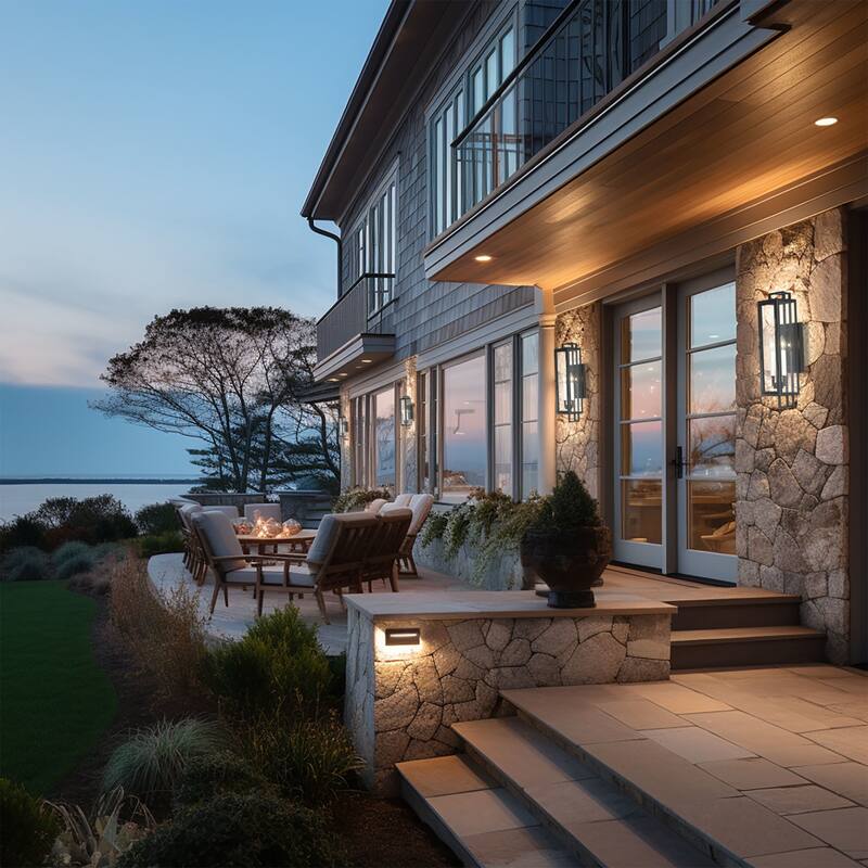 The Great Outdoors 73330 Knoll Road 2 Light 23" Tall Outdoor Wall