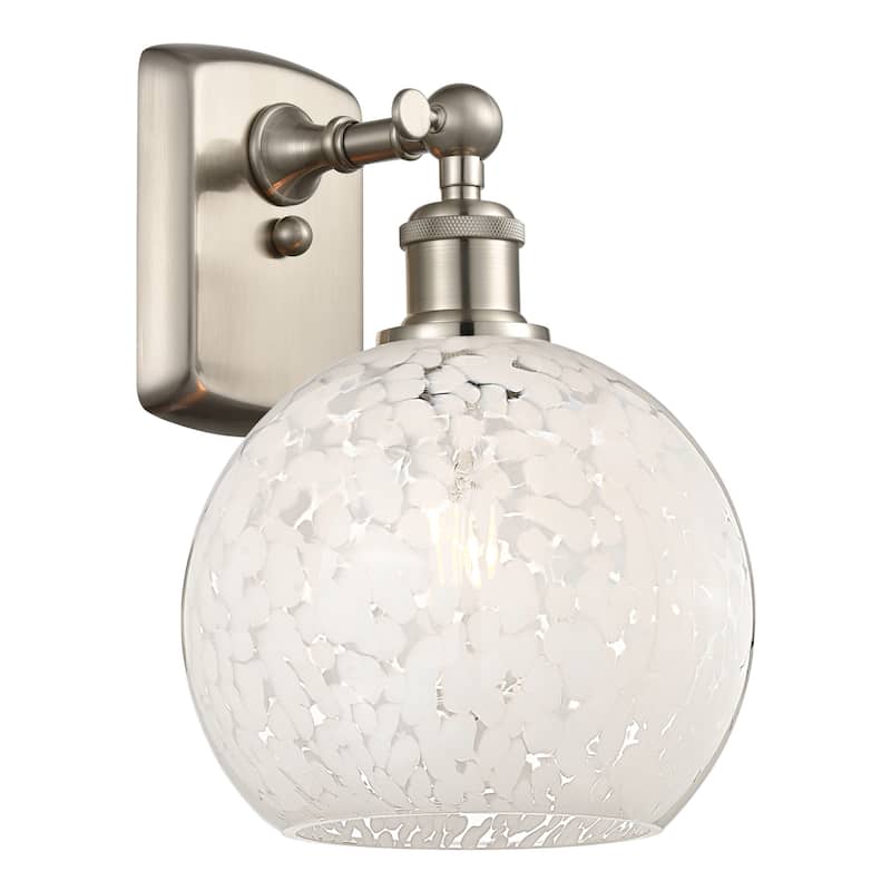 Innovations Lighting 516-1W-11-8 White Mouchette Sconce White