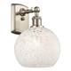Option Brushed Satin Nickel / White Mouchette