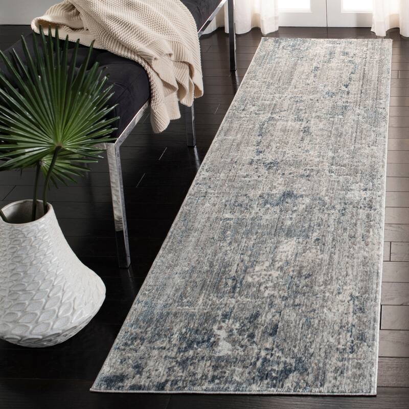 SAFAVIEH Winston Plony Modern Abstract Rug - 2'3" x 7' Runner - Grey/Blue - Runner