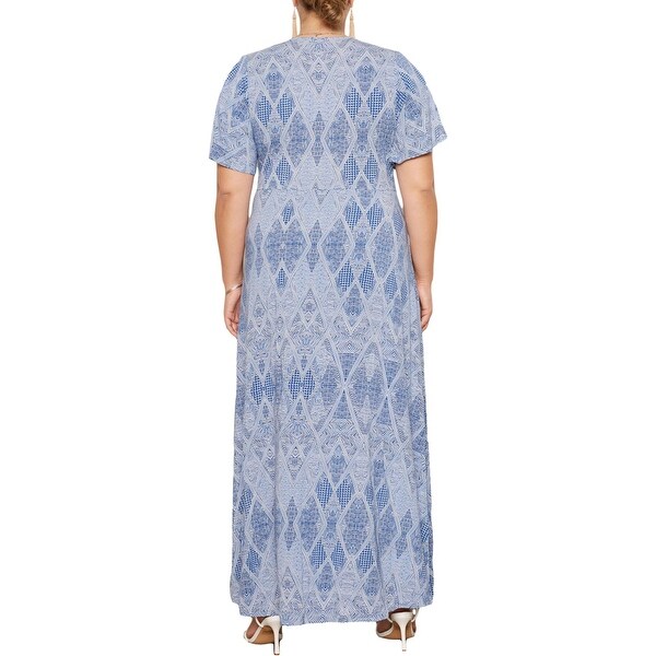 plus size faux wrap maxi dress