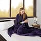 Beautyrest Solid Microlight to Berber Heated Blanket - King - Purple