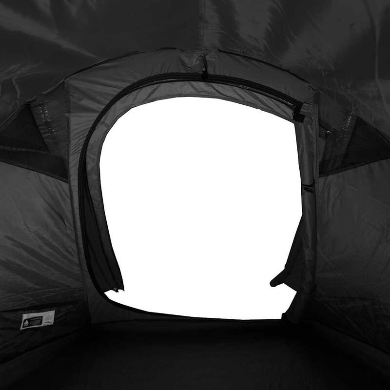 vidaXL Camping Tent Tunnel 3-Person White Blackout Fabric Waterproof - 90.6 x 43.3 x 47.2