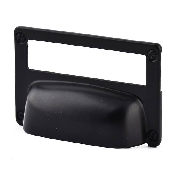 Shop Office Library File Drawer Metal Tag Frame Label Holder Pull