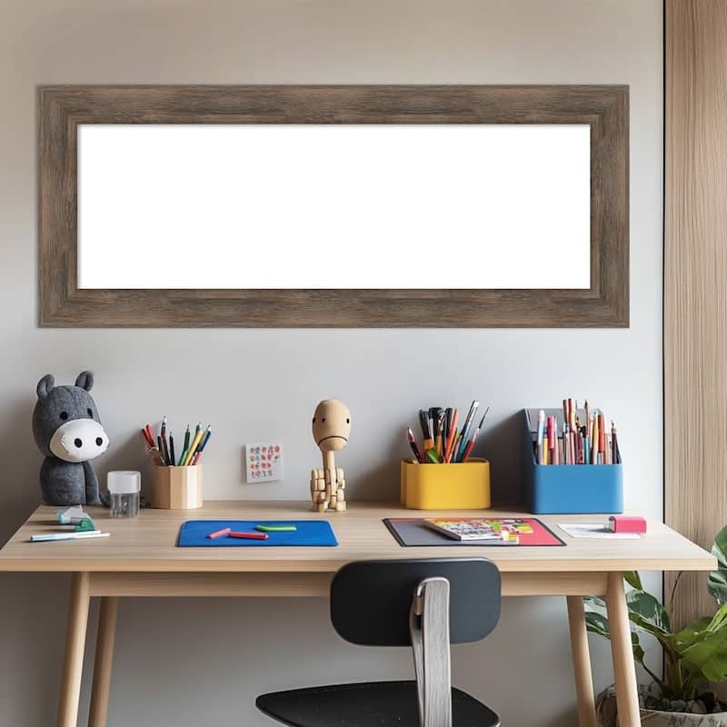 Amanti Art Hardwood Chocolate Framed Dry Erase Magnetic Board