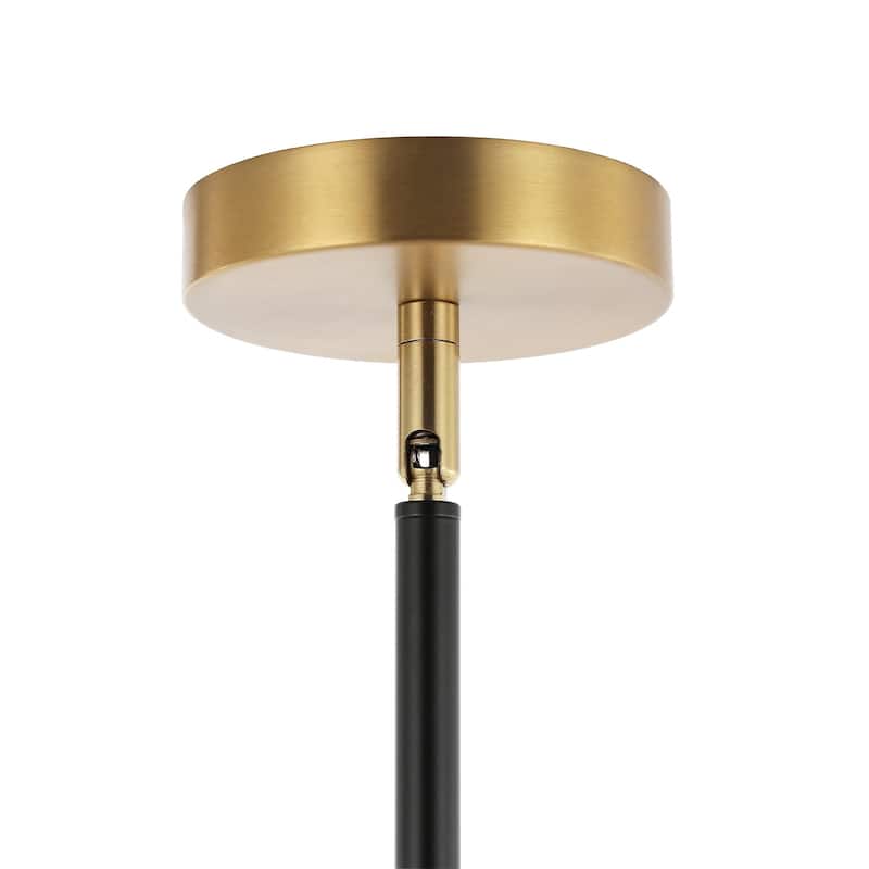 Modern Chandelier Sputnik Black Brass 12-Light Glass 39"