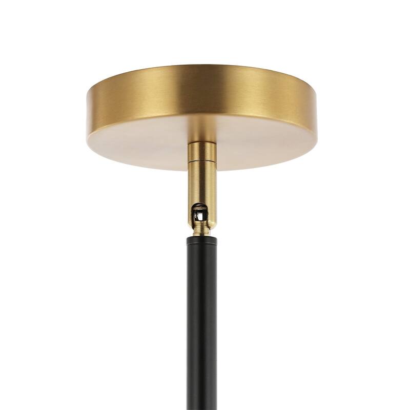 Modern Chandelier Sputnik Black Brass 12-Light Opal Glass