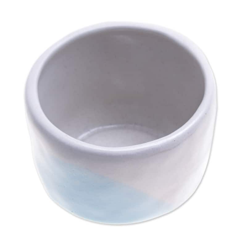 Novica Handmade Dazzling Bud Ceramic Flower Pot