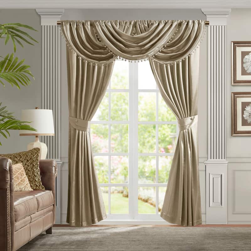 Croscill Avignon Pleat Curtain Panel with Tieback (Single)