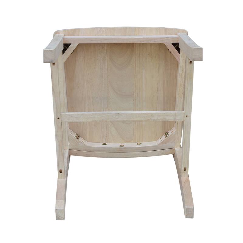 International Concepts Solid Wood Steambent Mission Dining Chairs, Set of 2