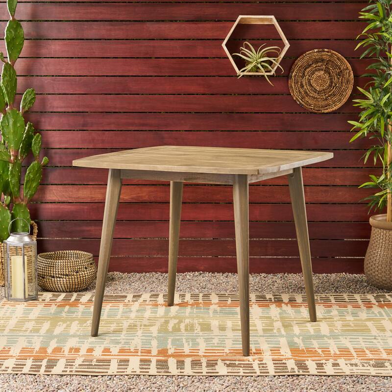 Wallace Indoor Square Acacia Wood Dining Table by Christopher Knight Home
