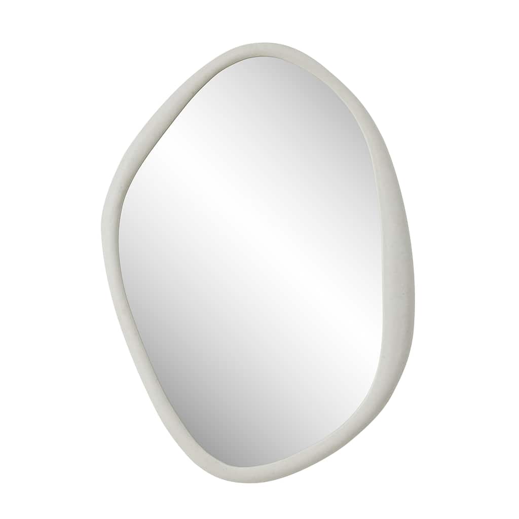 Renwil Folignio 40" Tall Irregular Mirror, Rice Stone