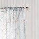 preview thumbnail 2 of 2, Kiera Floral Sheer Rod Pocket Single Curtain Panel - 84-inch