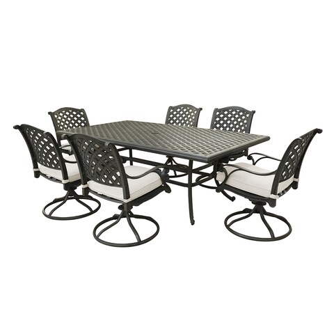 Rectangular 6 - Person 85.83" Long Dining Set with Cushions