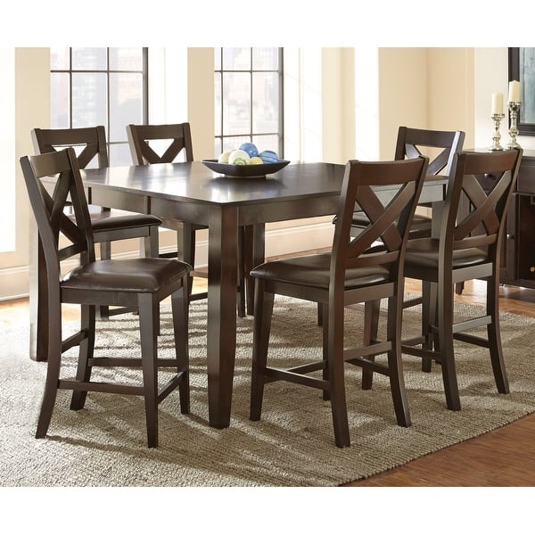 Copley Counter Height Dining Set With Self Storing Leaf By Greyson Living Overstock 9082877