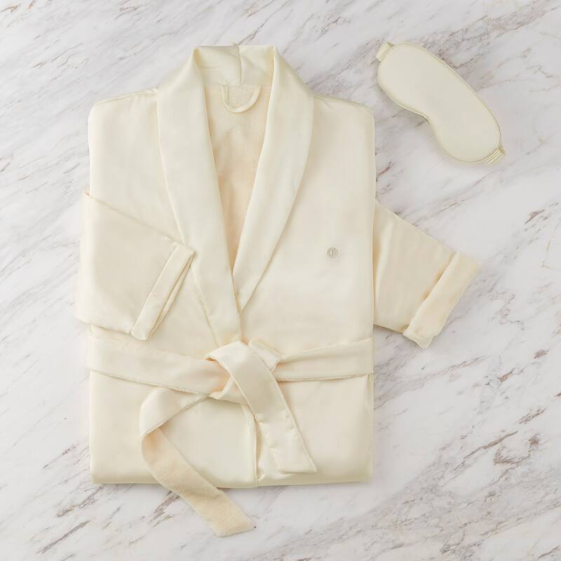 Clean Design Home x Martex Satin Robe And Eyemask Gift Set