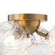 preview thumbnail 10 of 12, 3-Light Swirled Glass Globe Bubble Semi Flush Mount