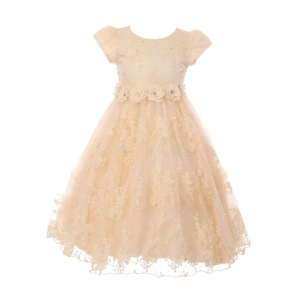 chantilly lace flower girl dress
