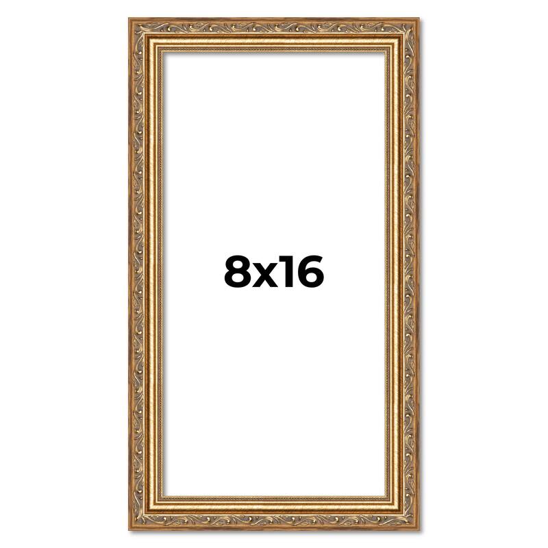8x16 Frame Red Solid Wood Picture Frame Width 1.75 Inches | Interior Frame Depth 1 13/16 Inches