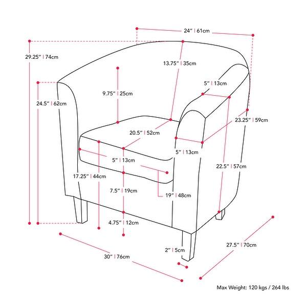 Elewood Upholstered Tub Chair Bed Bath & Beyond 36254621